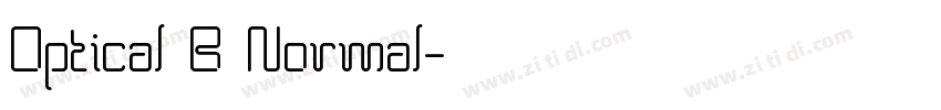 Optical B Normal字体转换